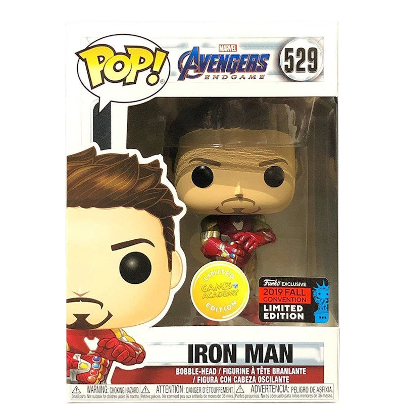 Funko Pop! Marvel Avengers Endgame Iron Man (Games Academy Edition) Fall Convention Bobble-Head Figure #529
