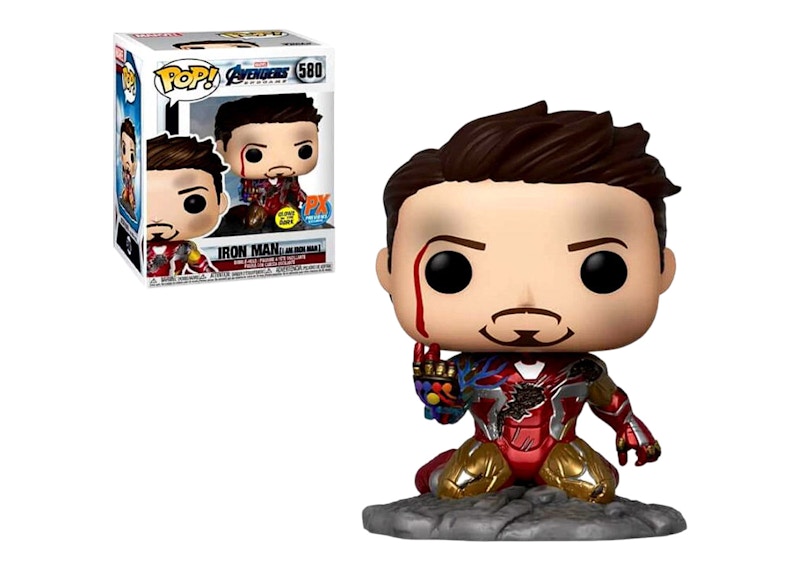 Funko Pop! Marvel Avengers Endgame Iron Man I am Iron Man (Glow) PX Previews Exclusive Bobble-Head #580