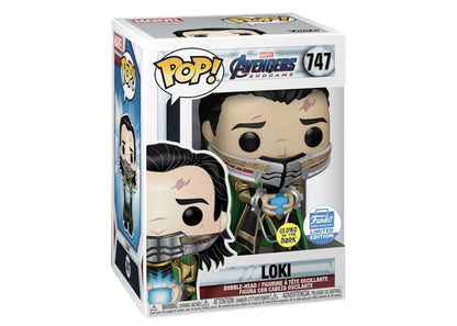 Funko Pop! Marvel Avengers Endgame Loki (With Tessaract) GITD Funko Shop Exclusive Bobble-Head #747