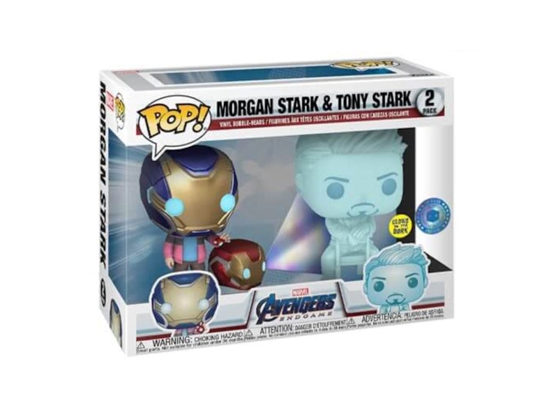 Funko Pop! Marvel Avengers Endgame Morgan Stark and Tony Stark Pop In A Box Exclusive (Glow) 2-Pack