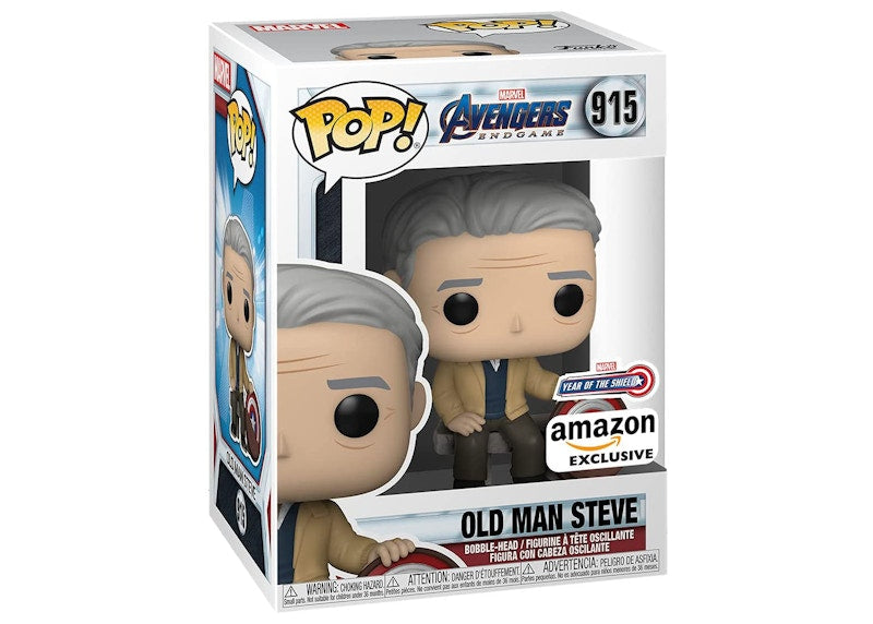 Funko Pop! Marvel Avengers Endgame Old Man Steve Year Of The Shield Amazon Exclusive Figure #915
