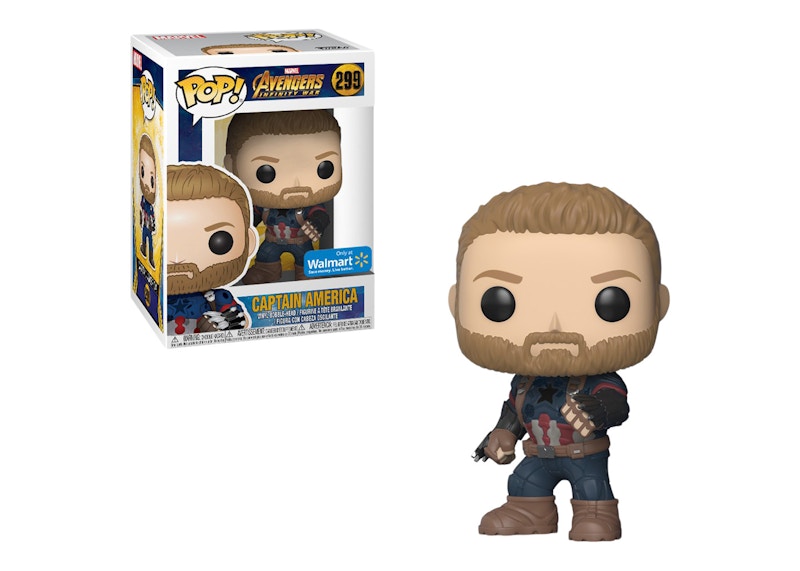 Funko Pop! Marvel Avengers Infinity War Captain America Walmart Exclusive Figure #299