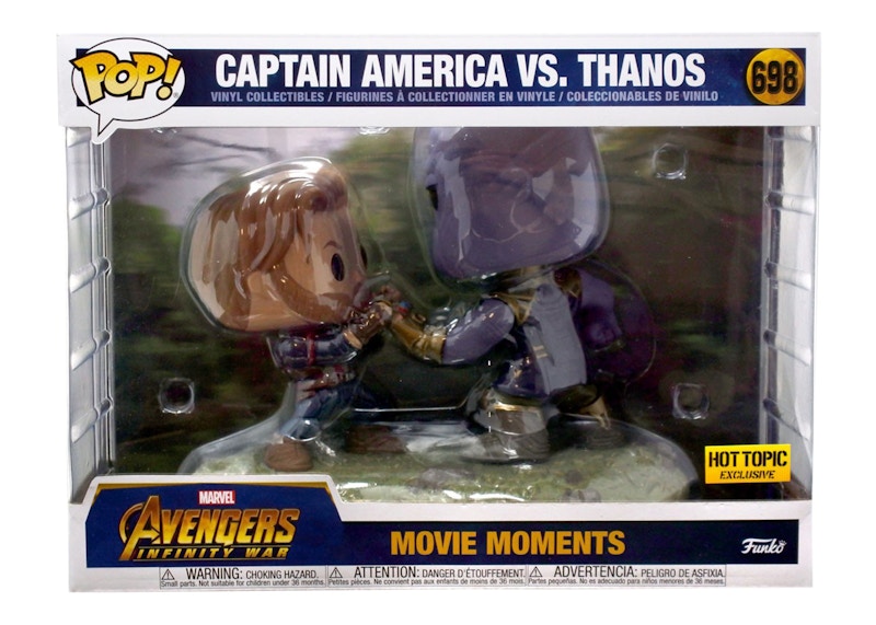 Funko Pop! Marvel Avengers Infinity War Captain America vs. Thanos Movie Moments Hot Topic Exclusive Bobble-Head #698