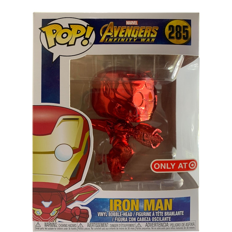 Funko Pop! Marvel Avengers Infinity Wars Iron Man Red Chrome Target Exclusive Bobble-Head Figure #285