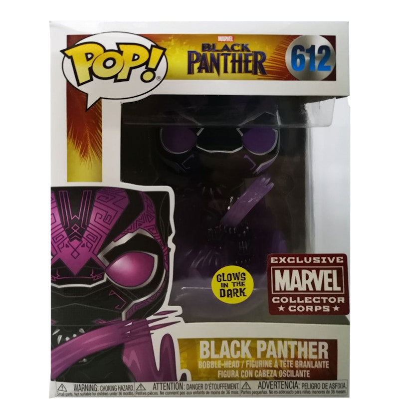 Funko Pop! Marvel Black Panther (Glow) Marvel Collector Corps Figure #612