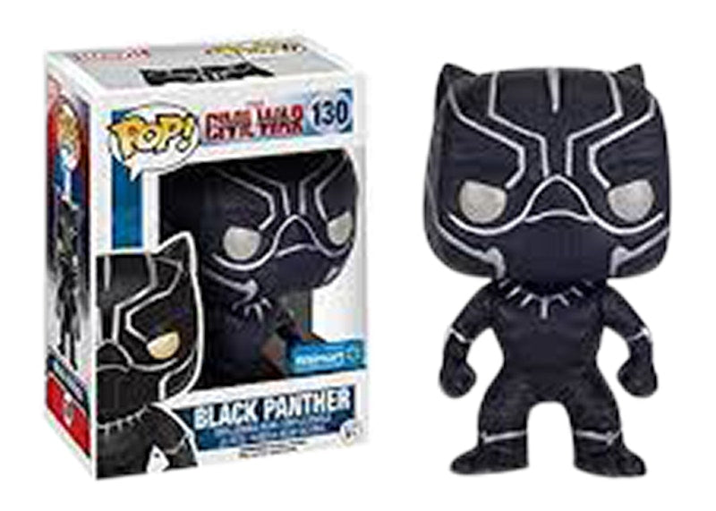 Funko Pop! Marvel Captain America Civil War Black Panther (Glitter) Walmart Exclusive Bobble-Head #130