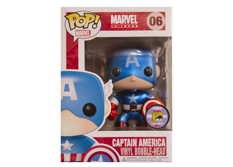 Funko Pop! Marvel Captain America Metallic SDCC Figure #06