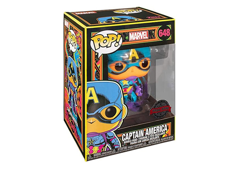 Funko Pop! Marvel Captain America (Glow) Special Edition Figure #648