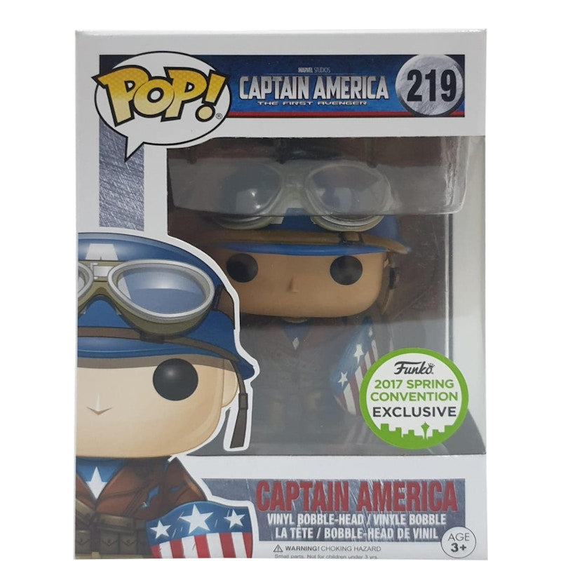 Funko Pop! Marvel Captain America The First Avenger Captain America Spring Convention Exclusive Bobble-Head Figure #219