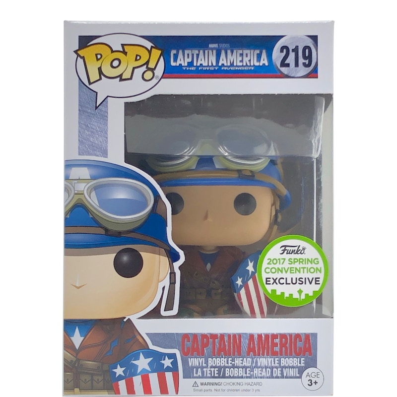 Funko Pop! Marvel Captain America (WWII) Spring Convention Exclusive Figure #219