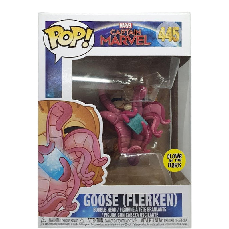 Funko Pop! Marvel Captain Marvel Goose (Flerken) (Glow) Bobble-Head Figure #445