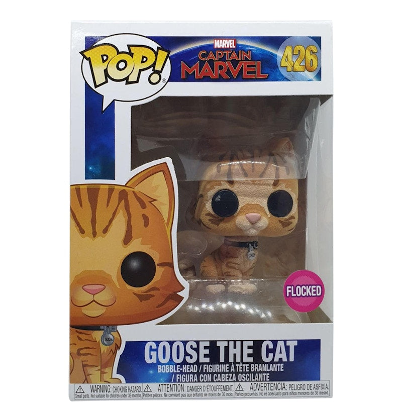 Funko Pop! Marvel Captain Marvel Goose the Cat (Flocked) Figure #426