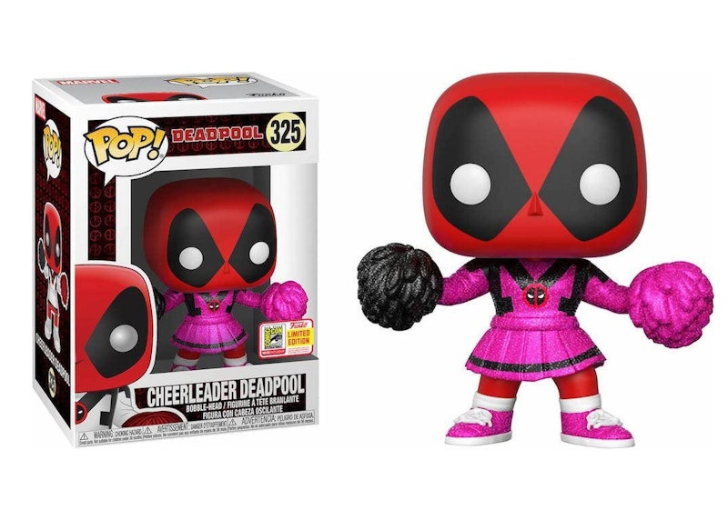 Funko Pop! Marvel Deadpool (Cheerleader) (Glitter Pink) SDCC Figure #325