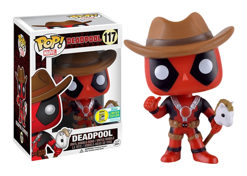 Funko Pop! Marvel Deadpool Cowboy SDCC Bobble-Head #117