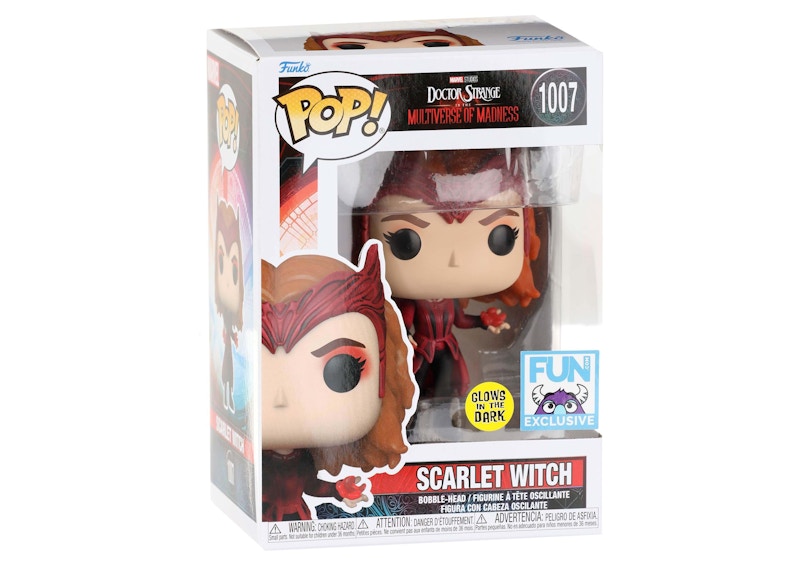 Funko Pop! Marvel Doctor Strange in the Multiverse of Madness Scarlet Witch GITD Fun Exclusive Figure #1007