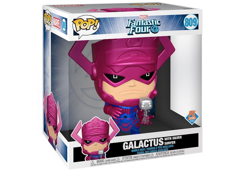 Funko Pop! Marvel Fantastic Four Galactus with Silver Surfer Metallic Jumbo Sized PX Exclusive Bobble-Head #809