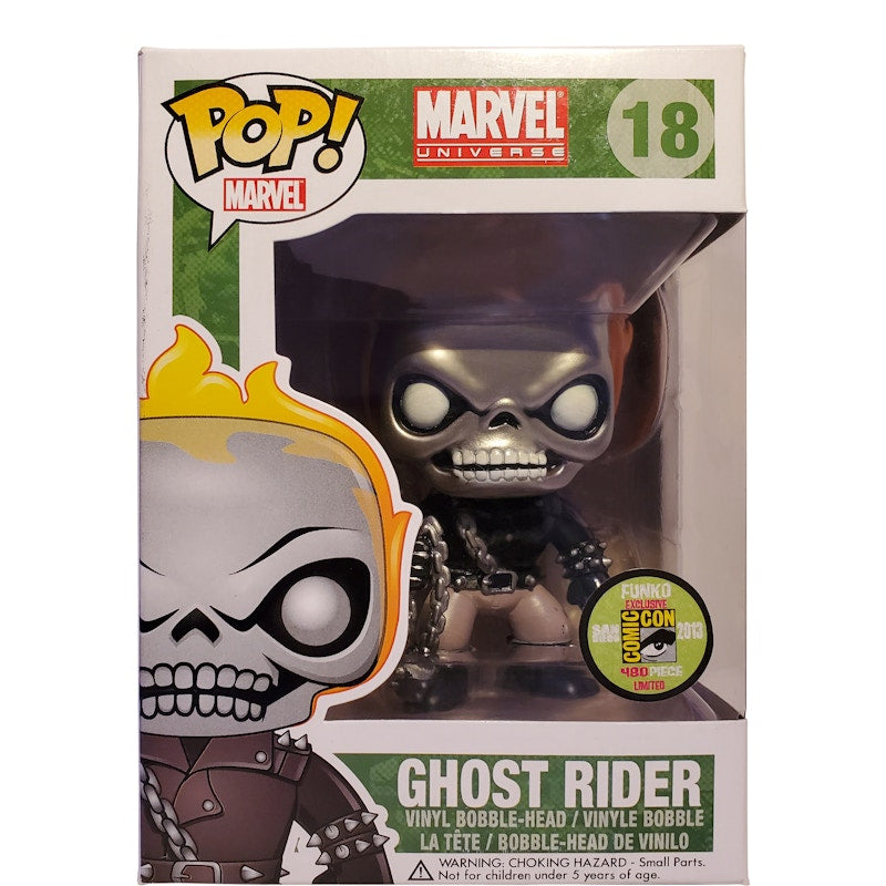 Funko Pop! Marvel Ghost Rider (Metallic) SDCC Bobble-Head Figure #18