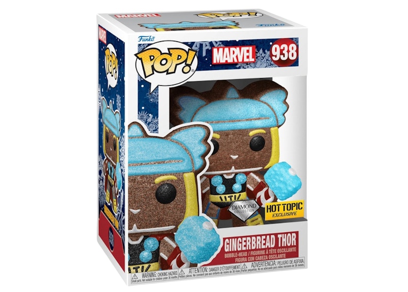 Funko Pop! Marvel Gingerbread Thor Diamond Hot Topic Exclusive Figure #938