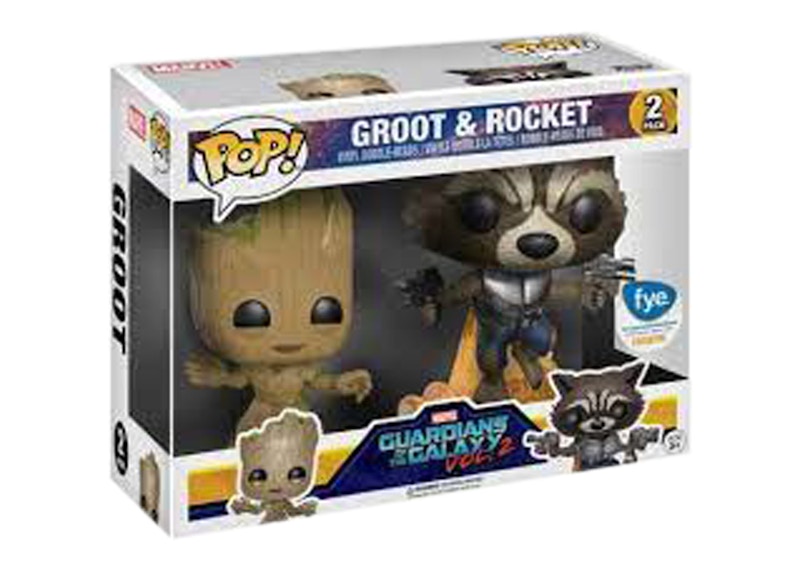 Funko Pop! Marvel Guardians of the Galaxy Vol. 2 Groot & Rocket FYE Exclusive 2 Pack