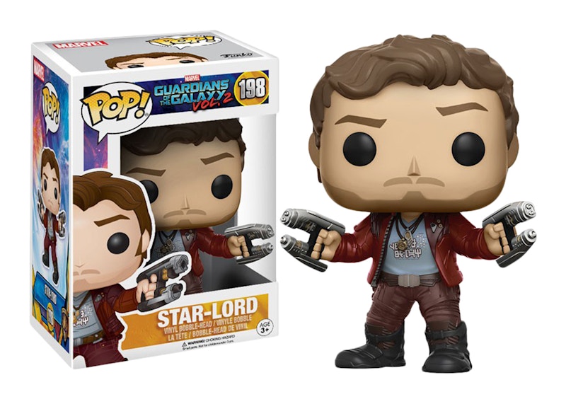 Funko Pop! Marvel Guardians of the Galaxy Vol. 2 Star-Lord Bobble-Head #198