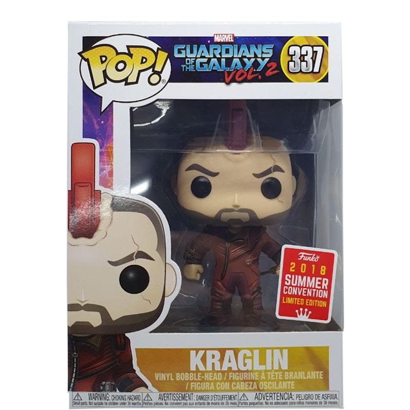 Funko Pop! Marvel Guardians of the Galaxy Vol.2 Kraglin Summer Convention Bobble-Head Figure #337