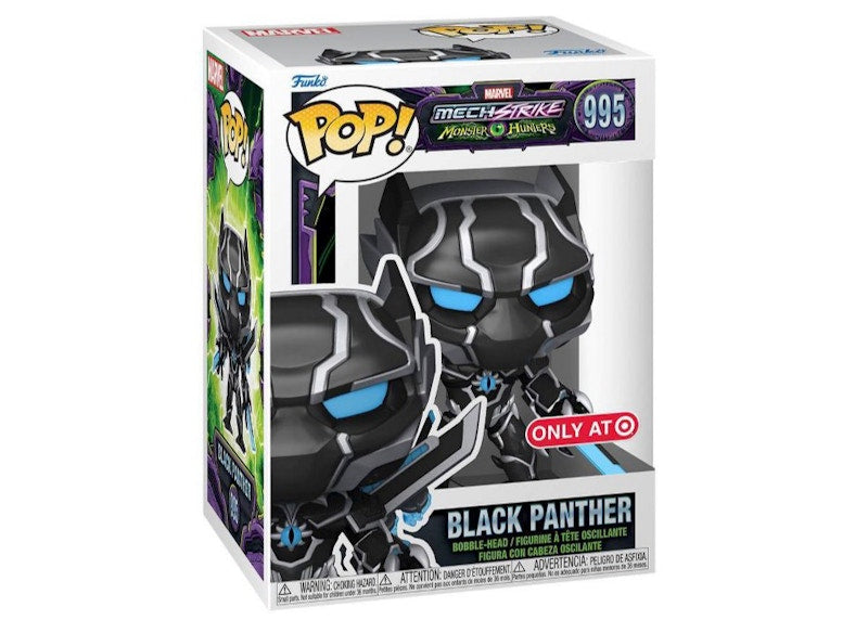 Funko Pop! Marvel Mech Strike Monster Hunters Black Panther Target Exclusive Figure #995