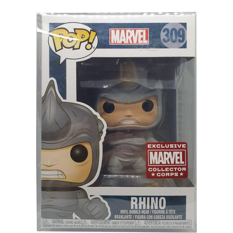 Funko Pop! Marvel Rhino Marvel Collectors Corp Exclusive Bobble-Head Figure #309