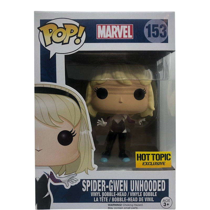 Funko Pop! Marvel Spider-Gwen Unhooded Hot Topic Exclusive Bobble-Head Figure #153