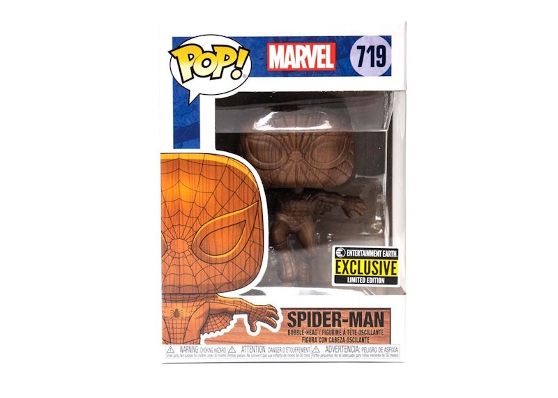 Funko Pop! Marvel Spider-Man Wood Deco Entertainment Earth Exclusive Figure #719