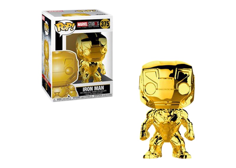 Funko Pop! Marvel Studios 10 Iron Man (Gold Chrome) Bobble-Head #375