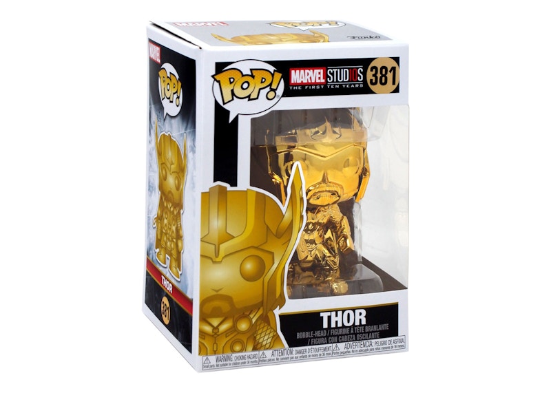 Funko Pop! Marvel Studios 10 Thor (Gold Chrome) Bobble-Head #381