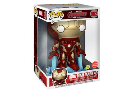 Funko Pop! Marvel Studios Avengers Age Of Ultron Iron Man Mark 43 GITD 10 Inch GameStop Exclusive Figure #962