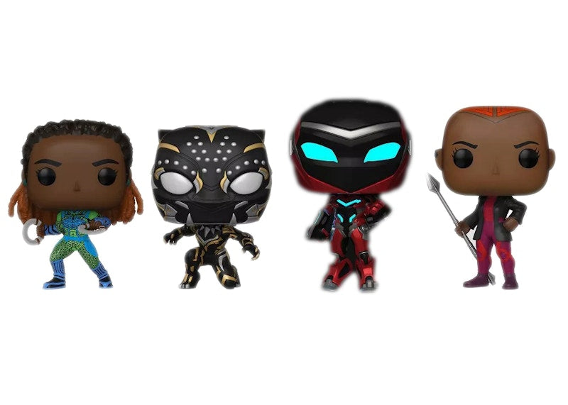 Funko Pop! Marvel Studios Black Panther Wakanda Forever GITD Target Exclusive 4-Pack