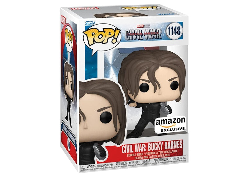 Funko Pop! Marvel Studios Captain America Civil War: Bucky Barnes Amazon Exclusive Figure #1148