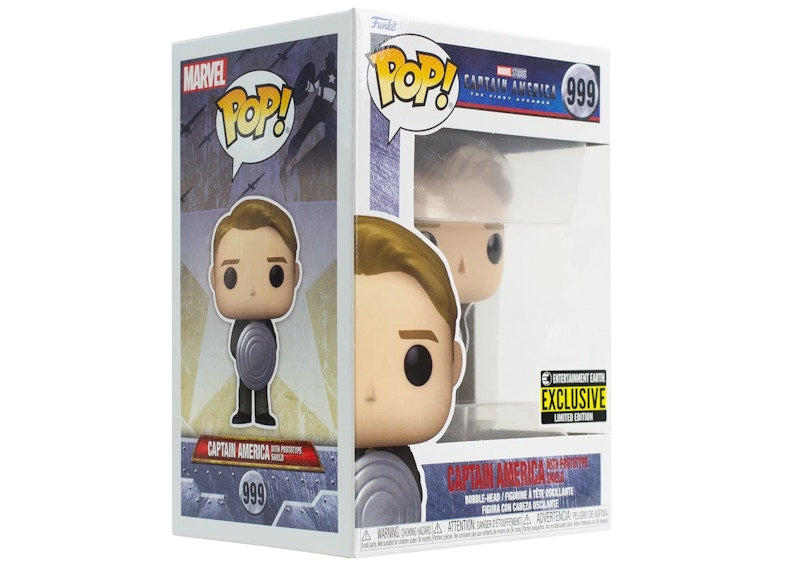 Funko Pop! Marvel Studios Captain America The First Avenger Captain America With Prototype Shield Entertainment Earth Exclusive Figure #999