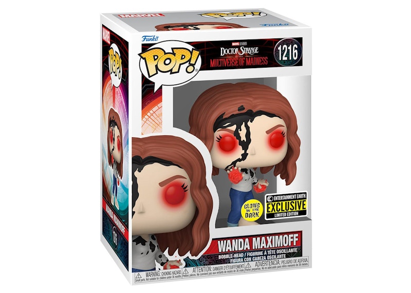 Funko Pop! Marvel Studios Doctor Strange in the Multiverse of Madness Wanda Maximoff GITD Entertainment Earth Exclusive Figure #1216