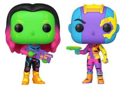 Funko Pop! Marvel Studios Guardians of the Galaxy Vol. 2 Gamora & Nebula Blacklight Target Exclusive 2-Pack