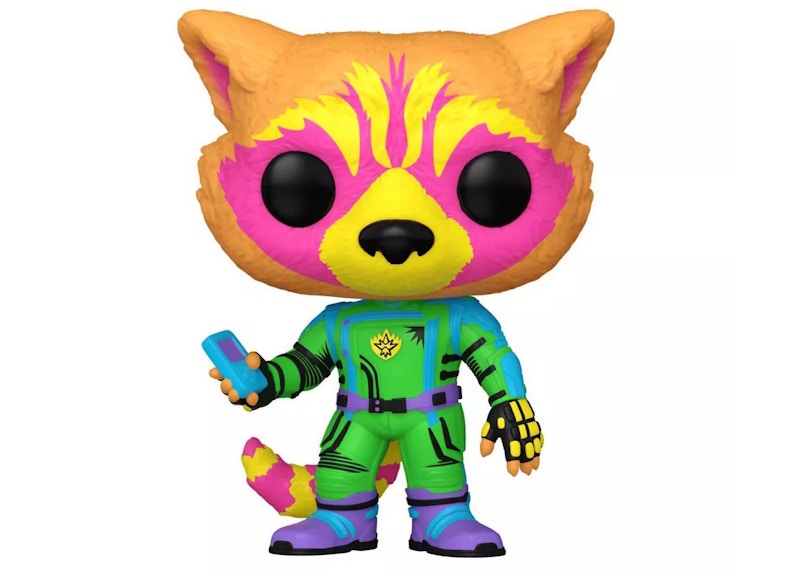 Funko Pop! Marvel Studios Guardians of the Galaxy Volume 3 Blacklight Rocket Target Exclusive Figure #1241