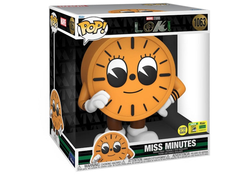 Funko Pop! Marvel Studios Loki Miss Minutes (GITD) 10 Inch 2022 SDCC Exclusive Figure #1063
