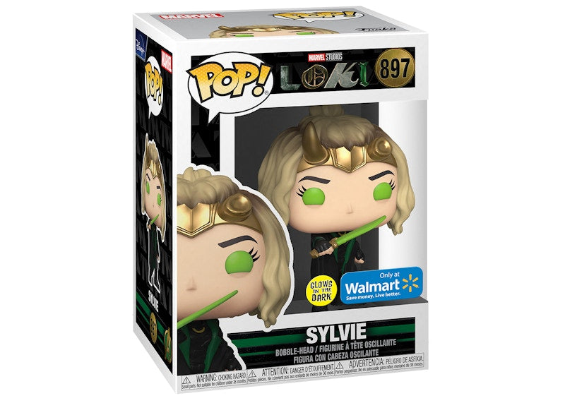 Funko Pop! Marvel Studios Loki Sylvie Glow In The Dark Walmart Exclusive Figure #897