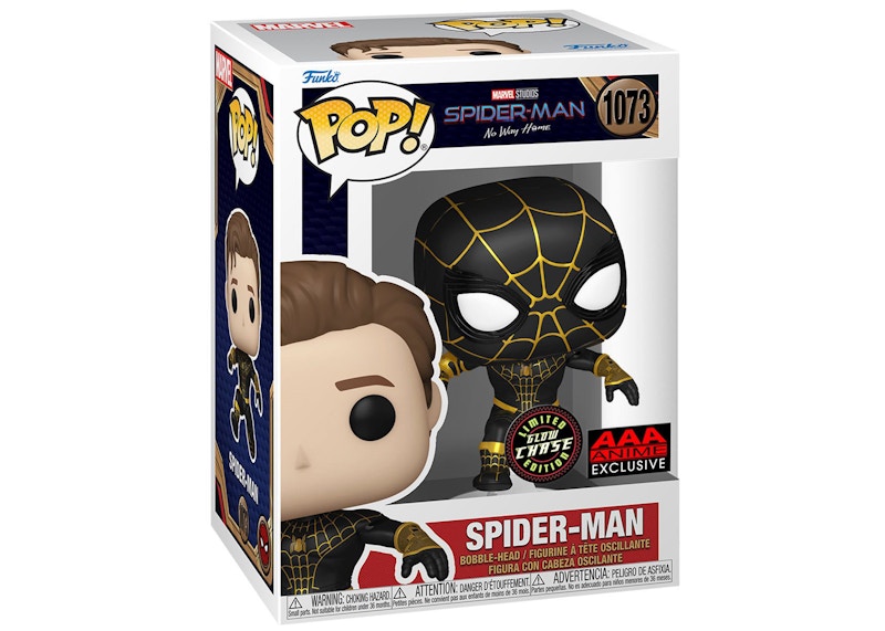 Funko Pop! Marvel Studios Spider-Man No Way Home Spider-Man GITD Chase AAA Anime Exclusive Figure #1073