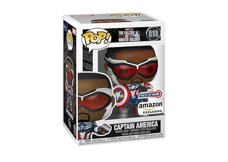 Funko Pop! Marvel Studios The Falcon Winter Soldier Captain America Year of the Shield Amazon Exclusive Figure #818