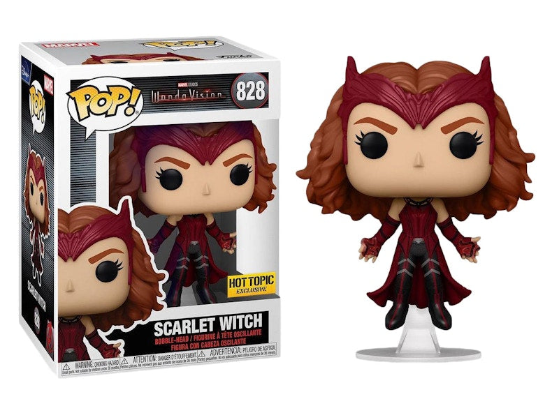 Funko Pop! Marvel Studios Wanda Vision Scarlet Witch Hot Topic Exclusive Figure #828