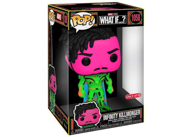 Funko Pop! Marvel Studios What If...? Infinity Killmonger Black Light 10 Inch Target Exclusive Figure #1058