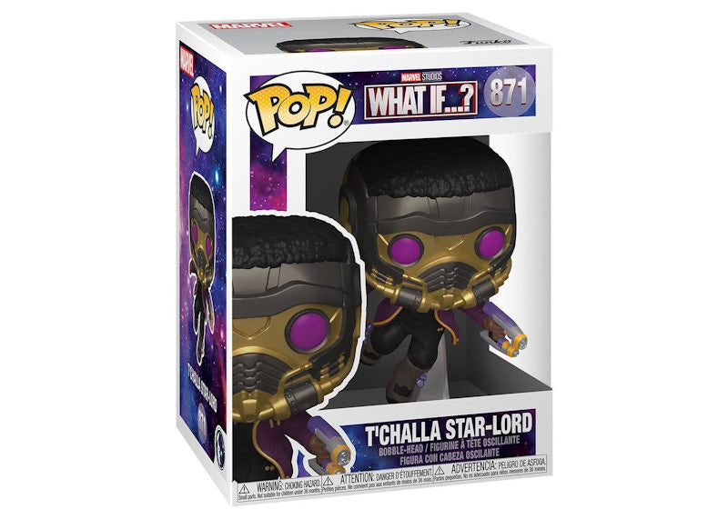 Funko Pop! Marvel Studios What If...? T'Challa Star-Lord Bobble-Head Figure #871