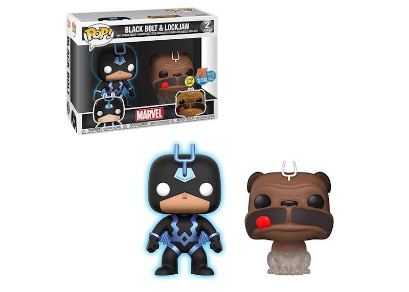Funko Pop! Marvel Teleporting Lockjaw & Black Bolt Exclusive Two-Pack