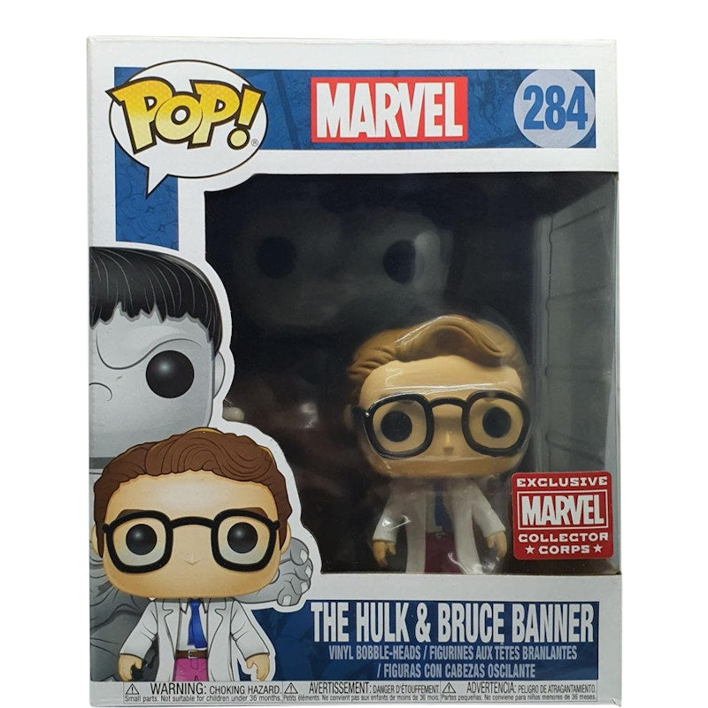 Funko Pop! Marvel The Hulk & Bruce Banner Collectors Corp Exclusive Figure #284