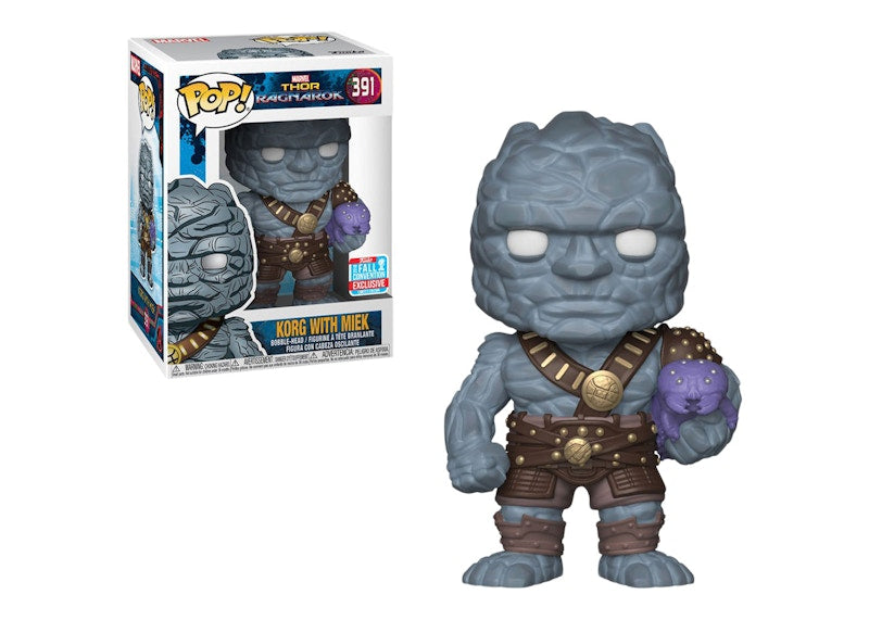 Funko Pop! Marvel Thor Ragnarok Korg with Miek Fall Convention Exclusive Figure #391