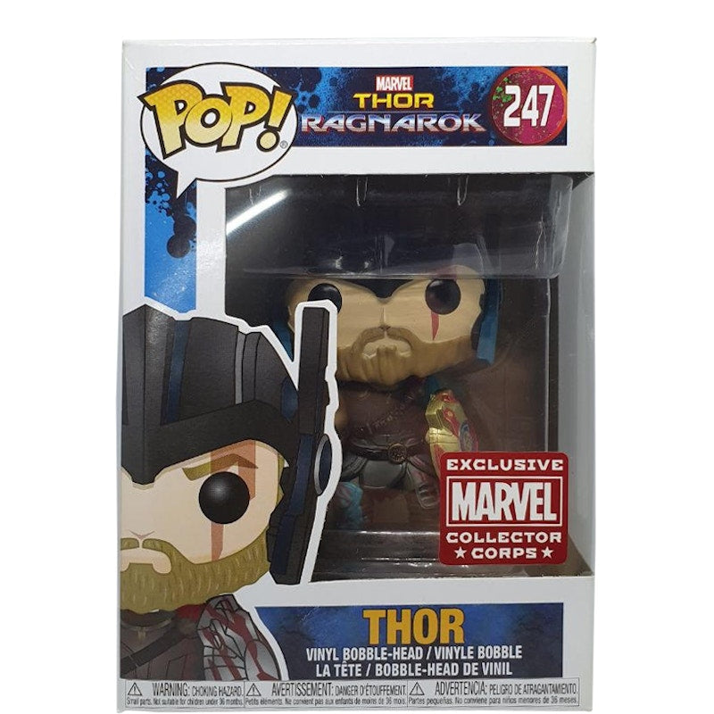 Funko Pop! Marvel Thor Ragnarok Thor Marvel Collector Corps Exclusive Bobble-Head Figure #247