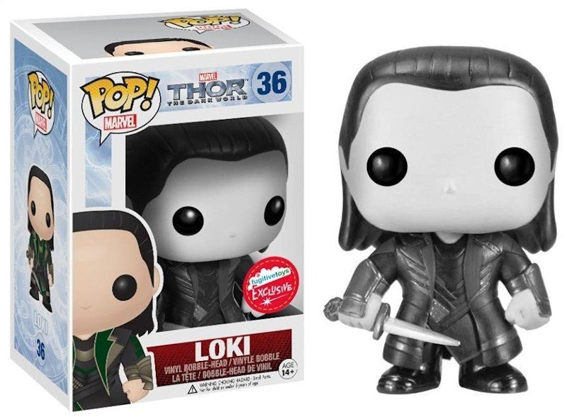 Funko Pop! Marvel Thor The Dark World Loki(Black and White) Fugitive Toys Exclusive Bobble-Head Figure #36